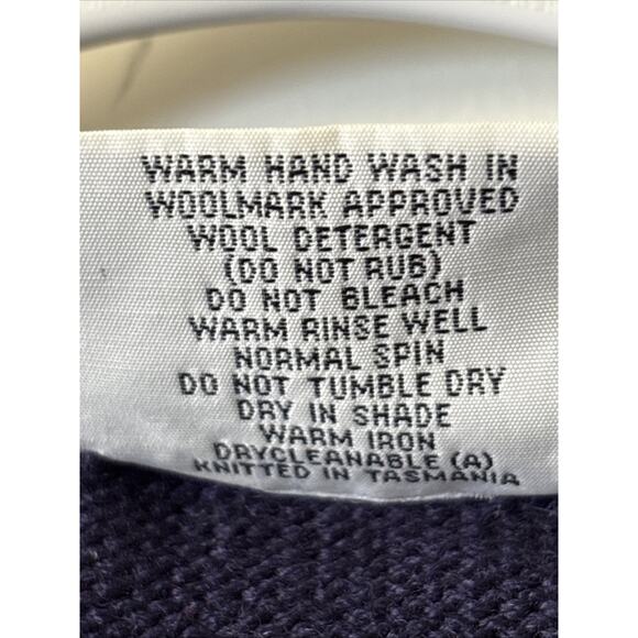 VTG Flinders Island Fleece Wool Jumper Cardigan Large Grannycore Cabincore Golf - Picture 4 of 7